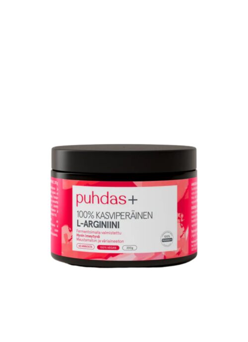 100% vegan L-arginiin (HCl) 200 g PuhdasPlus