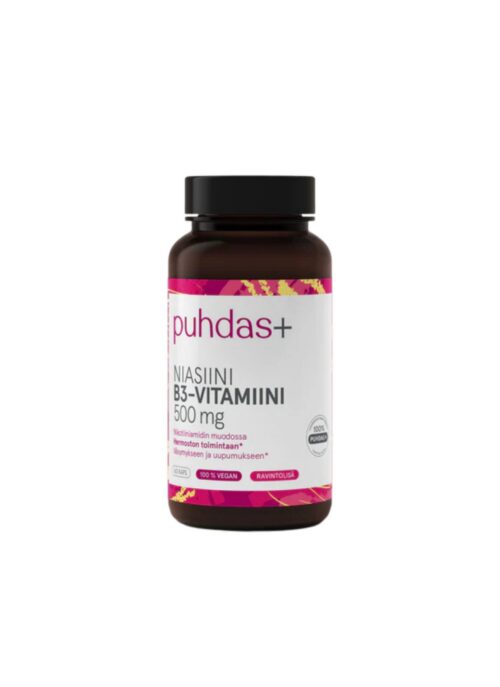 Puhdas+ B3 vitamiin 500 mg (nikotiiniamid)