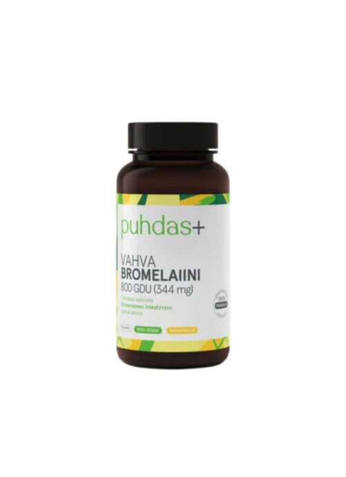 Puhdas+ Tugev Bromelaiin 800 GDU (344 mg), 60 kapslit